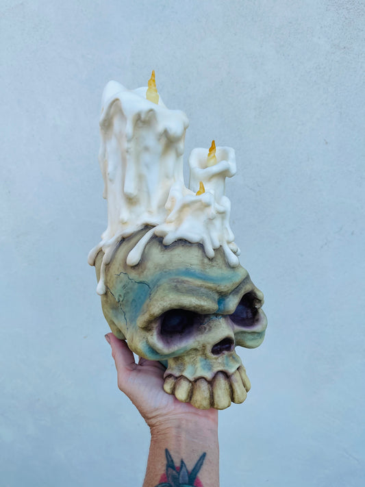 Zombie Candle Skull