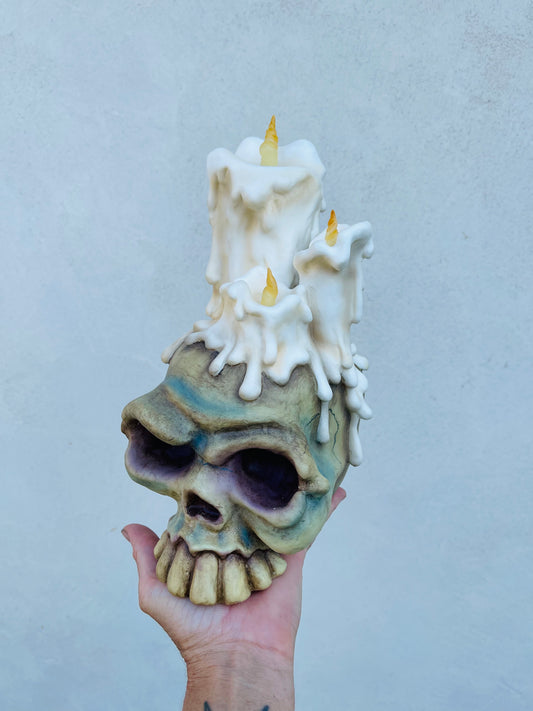 Zombie Candle Skull